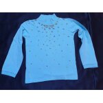 Sous - pull bleu ciel imprimé de fleurs Sous - pull bleu ciel imprimé de fleurs
