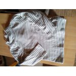 Sous - pull vertbaudet garon 3 ans raye marron blanc pression dos