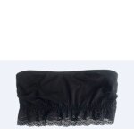 Soutien gorge bandeau moulant souple sans armatures noir uni dentelle h&m taille 38 sans bretelles Soutien gorge bandeau moulant souple sans armatures noir uni dentelle h&m taille 38 sans bretelles