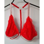 Soutien gorge en dentelle rouge - m