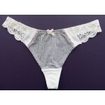 String multicolore. dentelle. noeud. daniel hechter. polyamide. taille 36 / 38