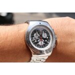 Stunning rare swatch irony the chrono yos414g get fly black back swiss watch.
