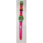 Swatch ¿ montre dame ou ado de collection multicolore À dominante rose fuchsia et vert Swatch ¿ montre dame ou ado de collection multicolore À dominante rose fuchsia et vert