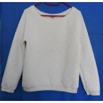 Sweat blanc. dcor geometrique. etam. viscose. polyester. elasthanne. taille 38 / 40