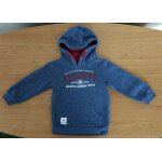 Sweat bleu chine poche kangourou et capuche. redskins kids. taille 4 ans