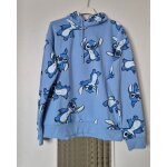 Sweat  capuche bleu imprim stitch primaire taille xs 34 16ans
