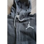Sweat À capuche jordan gris avec bandeau bleu et blanc Sweat À capuche jordan gris avec bandeau bleu et blanc