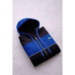 Sweat � capuche lacoste sport bleu noir zip m