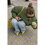 Sweat champion kaki olive logo brod� ? taille s ? vintage streetwear unisexe