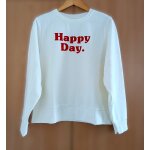 Sweat creme happy day. tex. coton. polyester. taille m / 38
