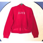 Sweat elite rouge capuche coupe courte v�tement tendance mode femmes