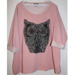 Sweat femme rose et dor� avec une chouette la redoute 46