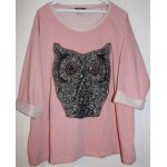 Sweat femme rose et doré avec une chouette la redoute 46 Sweat femme rose et doré avec une chouette la redoute 46