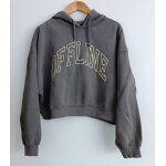 Sweat gris taupe a capuche. loose. offline. primark. taille 38