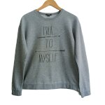 Sweat gris. true to myself. kiabi. taille m