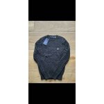 Sweat ralph lauren torsadé maille noir blanc Sweat ralph lauren torsadé maille noir blanc