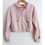 Sweat rose a capuche a fermeture eclair. jennyfer. taille 38