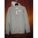 Sweat - shirt  capuche zipp de marque clio garment french makers, taille s, coloris gris clair, languette ...