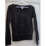 Sweat t - shirt h&m manches longues noir hello kitty strass fille 14ans xxs Sweat t - shirt h&m manches longues noir hello kitty strass fille 14ans xxs