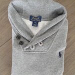 Sweat shirt ralph lauren coton 12 ans gris moyen