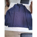 Sweat shirt ray� bleu et violet  ; t - m  ; jules homme