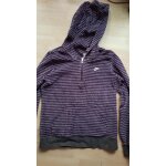 Sweat velours ray gris / violet nike taille m femme & capuche