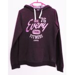 Sweat violet  capuche. lien de serrage. dcathlon. coton. taille 38