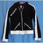 Sweat zipp  capuche noir et blanc. gilet. jennyfer. taille m