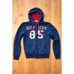 Sweat zipp� tommy hilfiger bleu marine 85 ? capuche ? taille s
