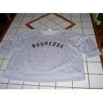 Sweet pull manches mi - longues col rond gris motif poitrine boudeuse noir jennyfer taille 16 ans ou ...