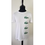 Tee - shirt blanc logo vert lacoste