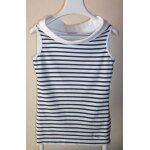 Tee - shirt blanc ray bleu marine