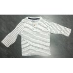 Tee - shirt blanc  rayures pour bb de 10 mois