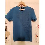 Tee shirt bleu imprim� noir m redskins.