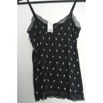 Tee shirt dbardeur   etam   dentelle noir taille m