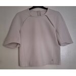Tee - shirt Épais blanc uni zippé À la nuque Tee - shirt Épais blanc uni zippé À la nuque