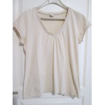 Tee - shirt femme col v �cru taille m