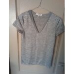 Tee - shirt femme, gris argent taille:s. trs bon tat. morgan.