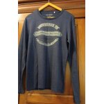 Tee - shirt guess homme � manches longues bleu. 100% coton. ts