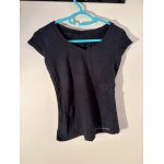 Tee - shirt guess noir col v message love by guess strass - femme taille m - style casual