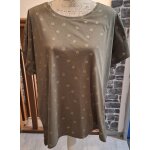 Tee - shirt kaki � imprim� dor� brillant