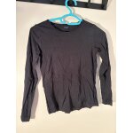 Tee - shirt manches longues kiabi noir uni - enfant 10 ans - style �cole