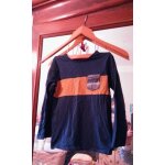 Tee - shirt marine marron 5 - 6 ans tex.