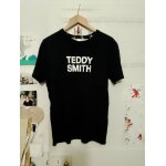 Tee shirt noir imprim blanc l teddy smith.