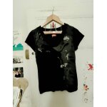 Tee shirt noir imprim� gris 36 s puma.
