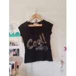 Tee shirt noir strass translucides 34 xs �lite.