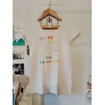 Tee shirt orange pastel motif multicolore 36 s best mountain vintage ann�es 90.