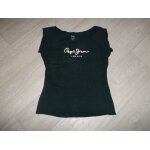 Tee shirt pepe jeans noir sigle devant taille l tbe Tee shirt pepe jeans noir sigle devant taille l tbe