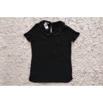 Tee - shirt promod noir � col claudine avec brillants taille s