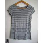 Tee shirt rayé camaieu 38 stretch gris blanc Tee shirt rayé camaieu 38 stretch gris blanc